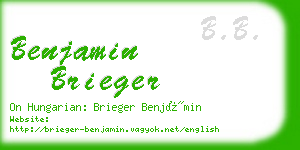benjamin brieger business card